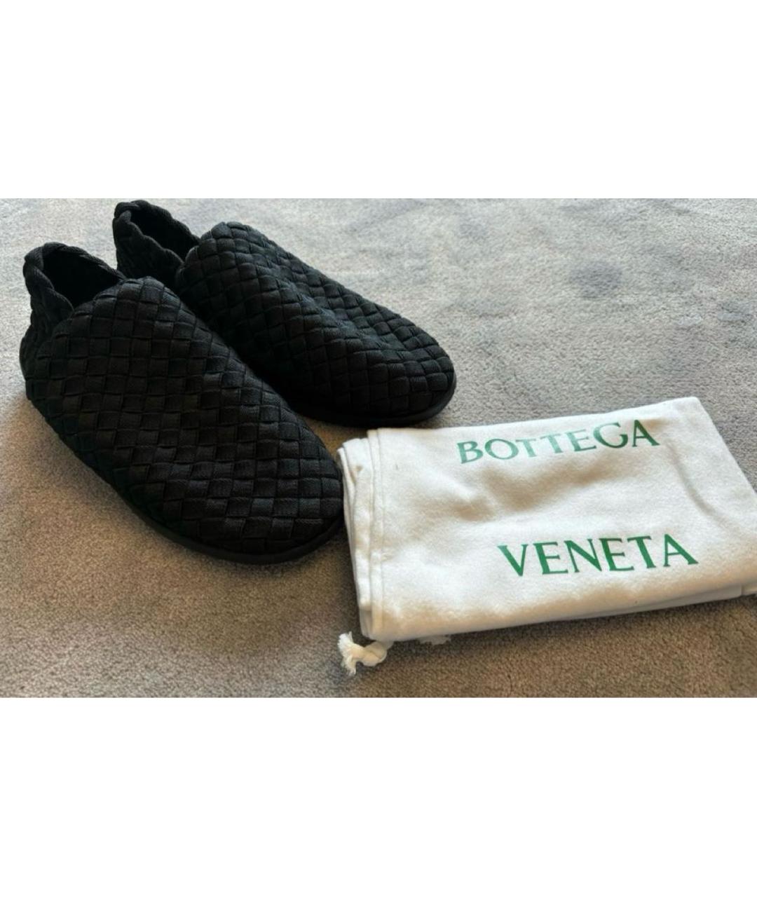 BOTTEGA VENETA Черные текстильные лоферы, фото 5