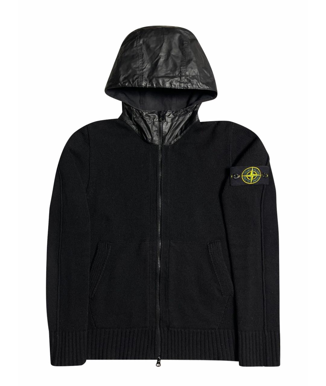 STONE ISLAND Черный шерстяной джемпер / свитер, фото 1