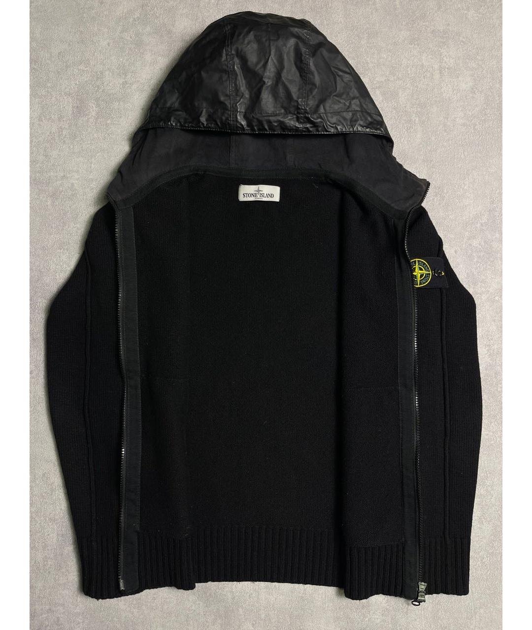 STONE ISLAND Черный шерстяной джемпер / свитер, фото 4