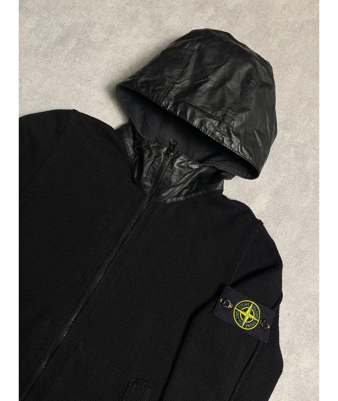 STONE ISLAND Черный шерстяной джемпер / свитер, фото 2