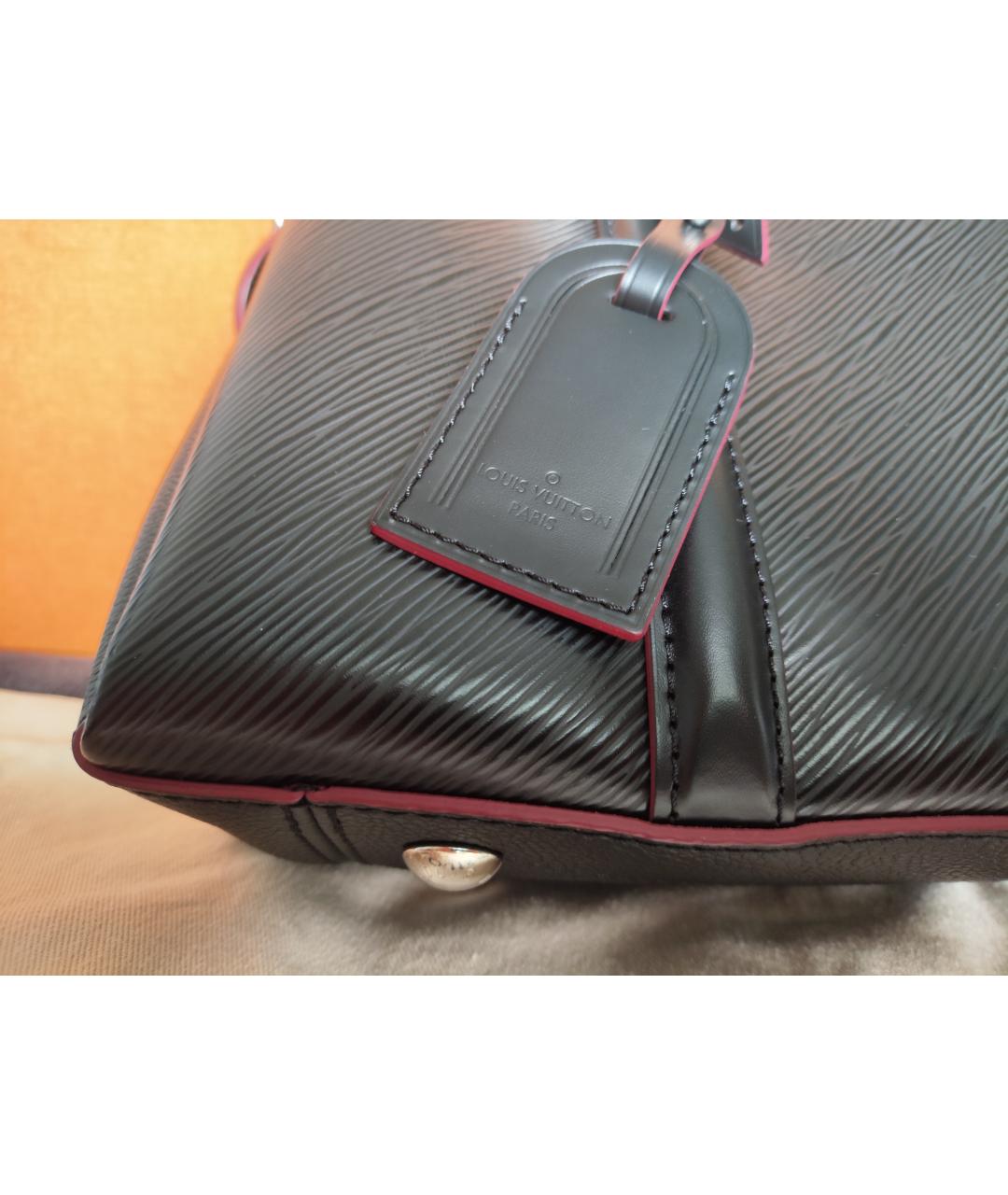 LOUIS VUITTON Черная кожаная сумка через плечо, фото 8