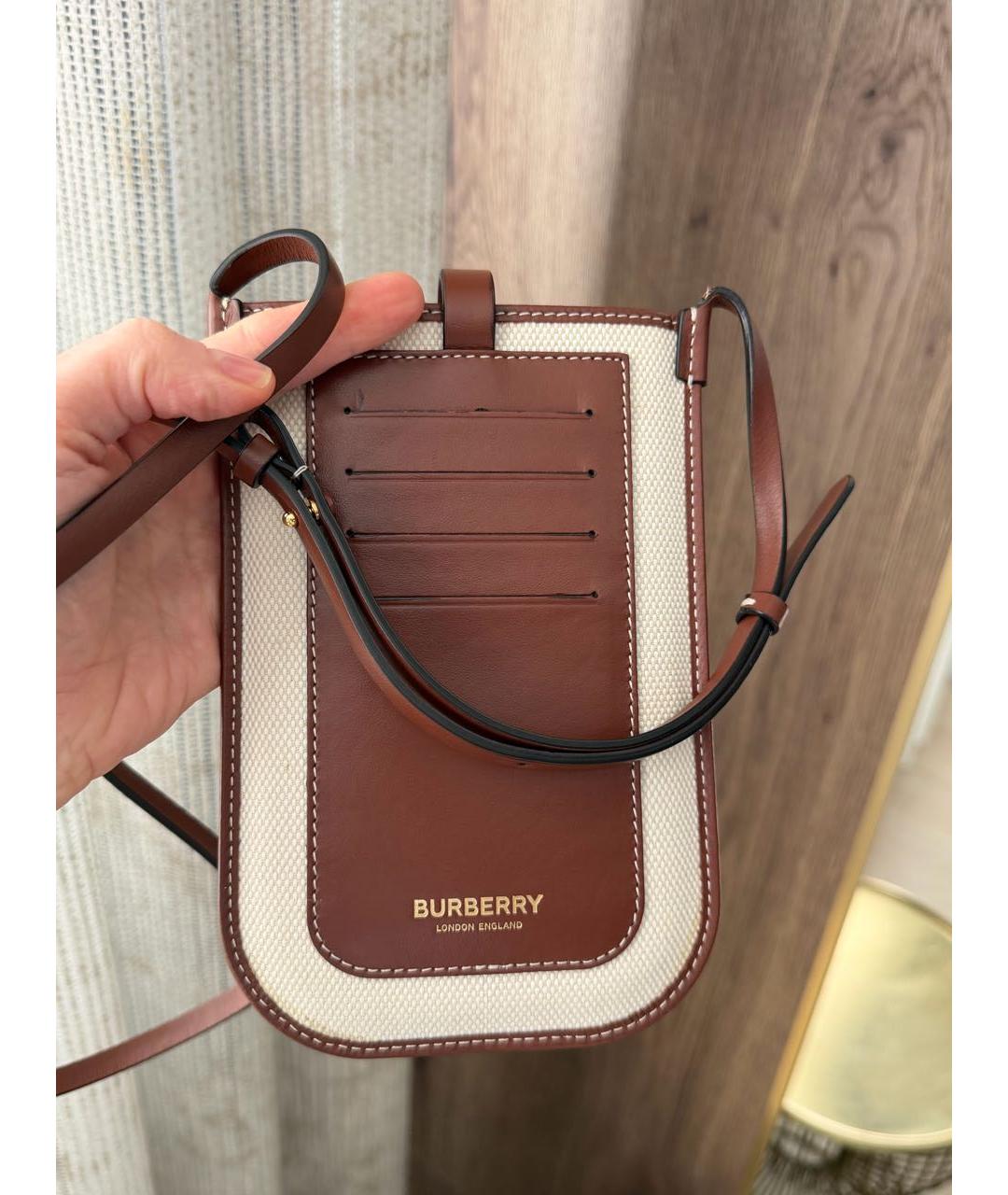 BURBERRY Бежевая сумка через плечо, фото 5