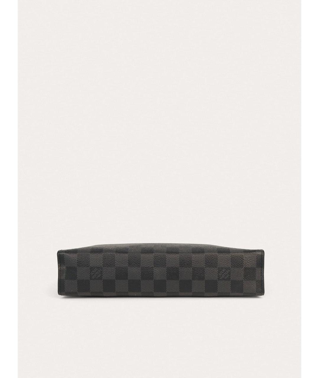 LOUIS VUITTON Черная кожаная папка для документов, фото 7
