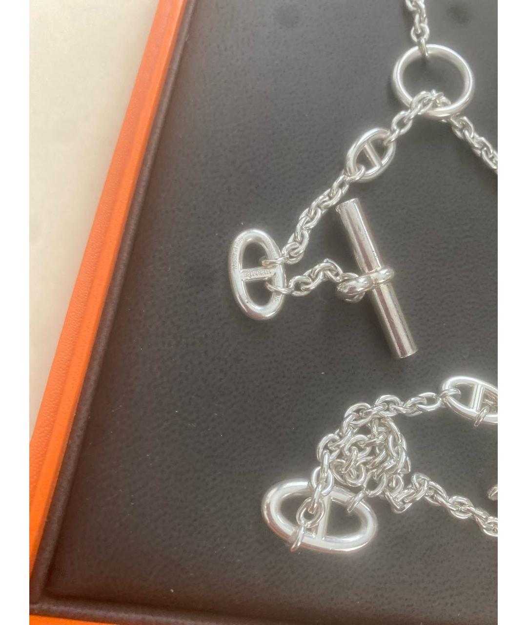 HERMES Серебряное серебряное колье, фото 4