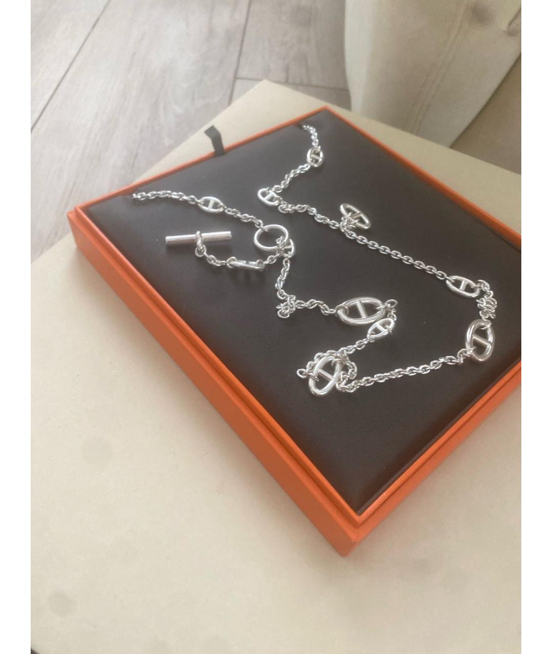 HERMES Серебряное серебряное колье, фото 2