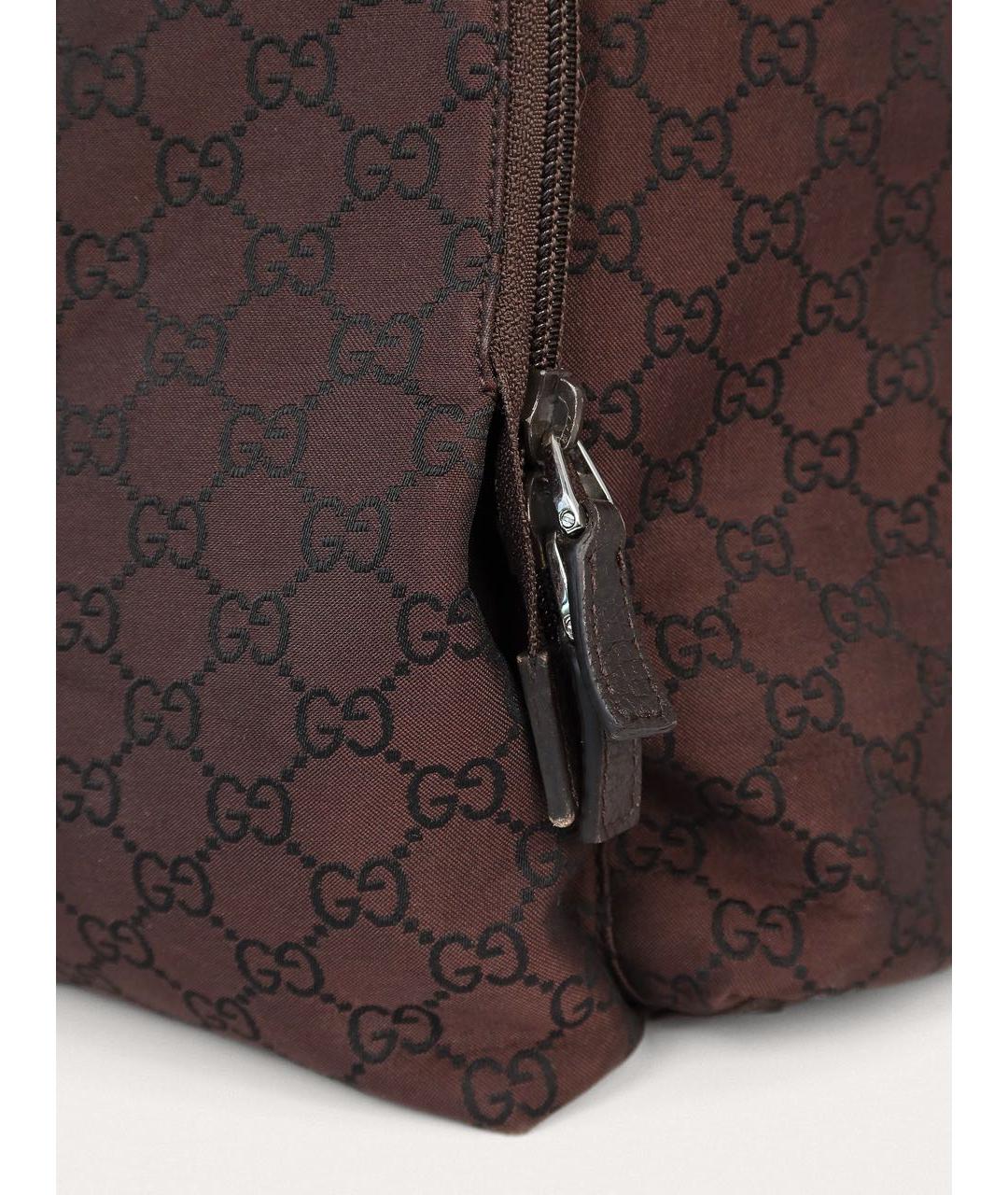 GUCCI Коричневый тканевый рюкзак, фото 5