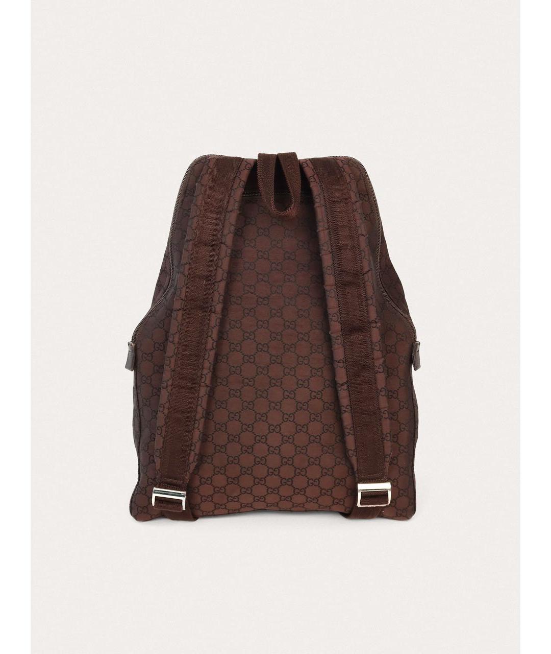 GUCCI Коричневый тканевый рюкзак, фото 3
