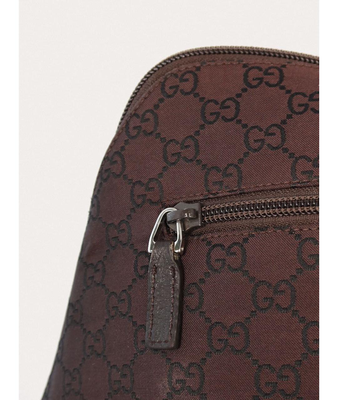 GUCCI Коричневый тканевый рюкзак, фото 6