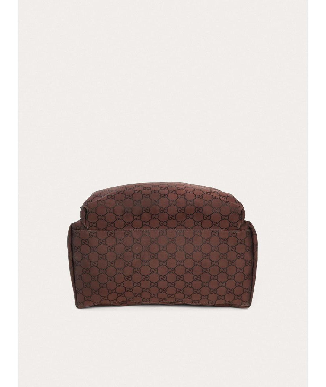 GUCCI Коричневый тканевый рюкзак, фото 4
