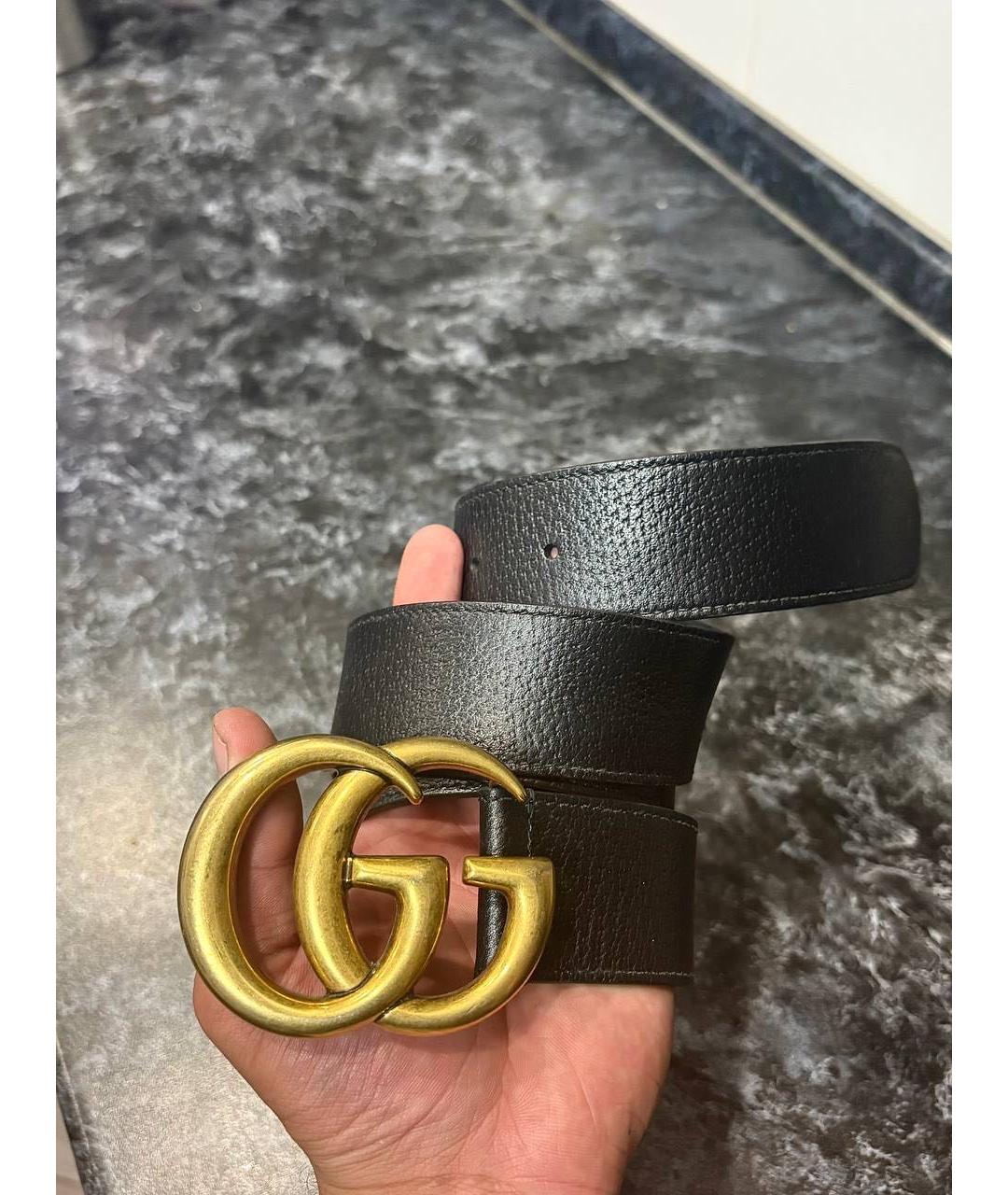 GUCCI Черный кожаный ремень, фото 4