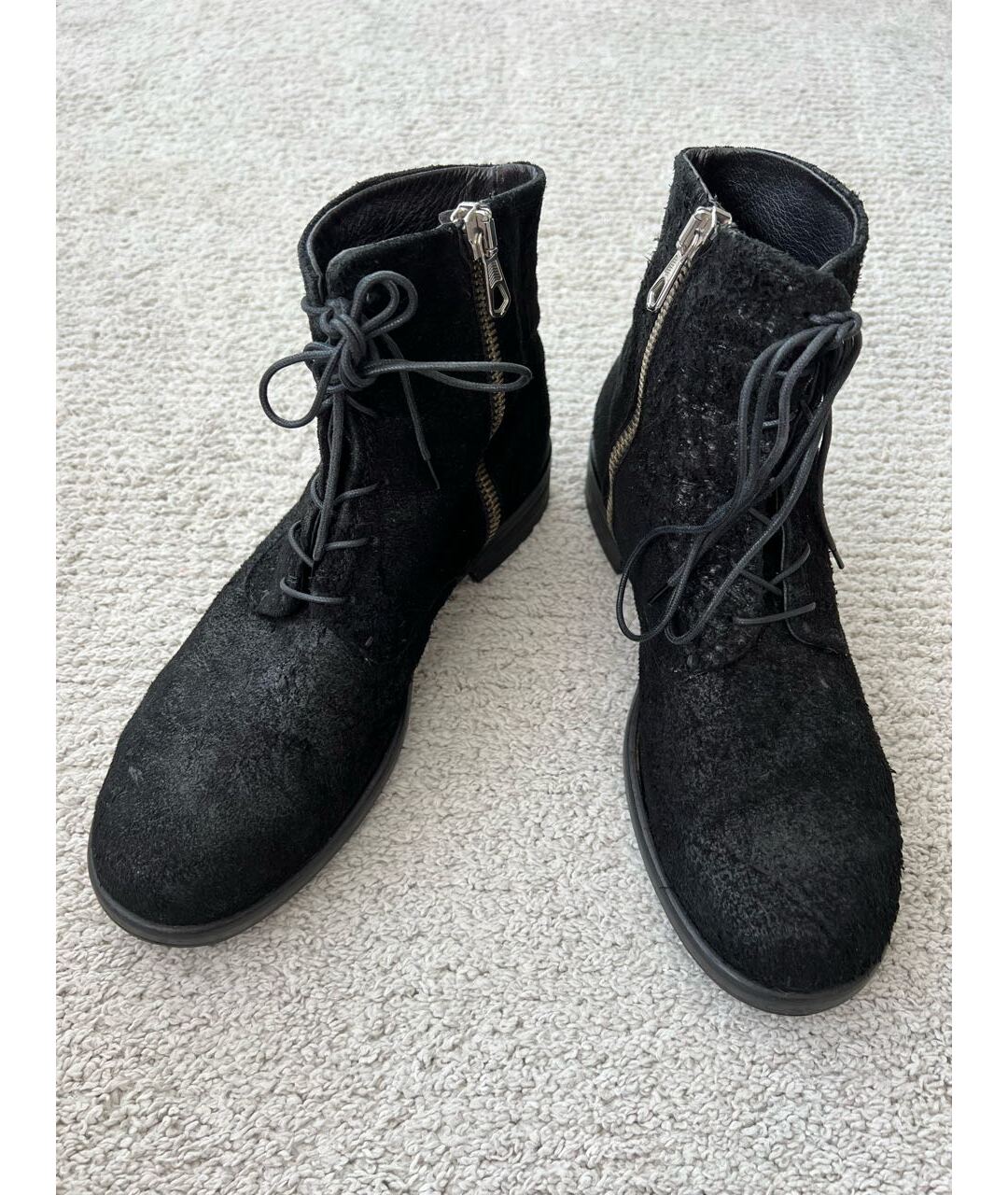 PATRIZIA PEPE Черные замшевые высокие ботинки, фото 7