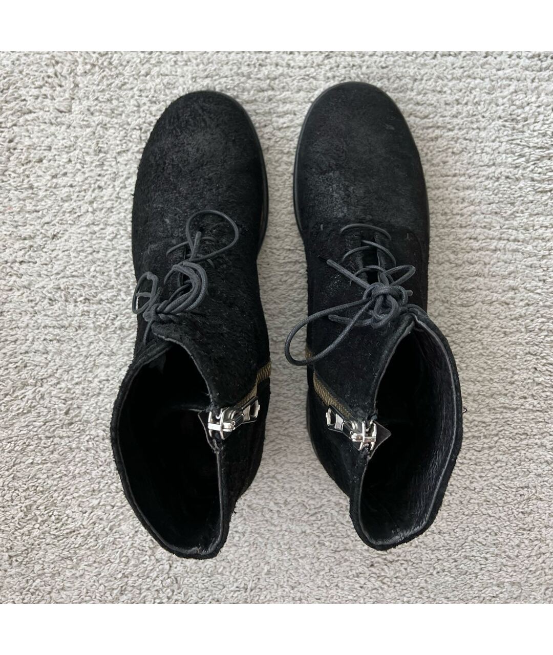 PATRIZIA PEPE Черные замшевые высокие ботинки, фото 3