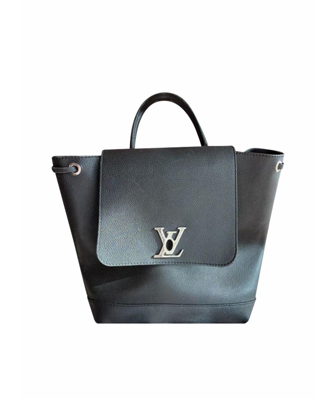 LOUIS VUITTON Черный кожаный рюкзак, фото 8