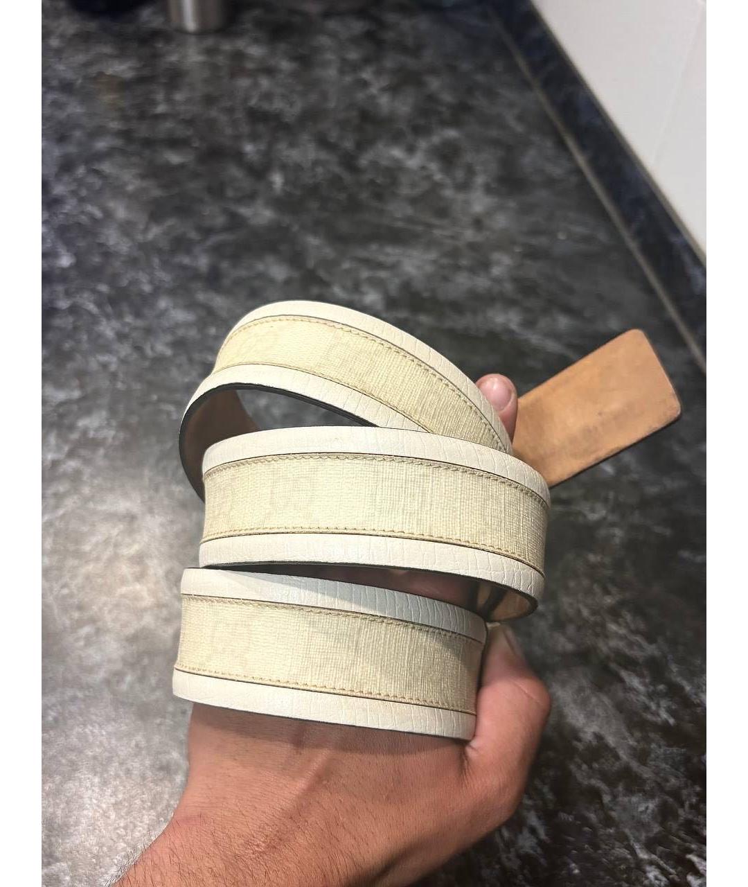 GUCCI Белый кожаный ремень, фото 2