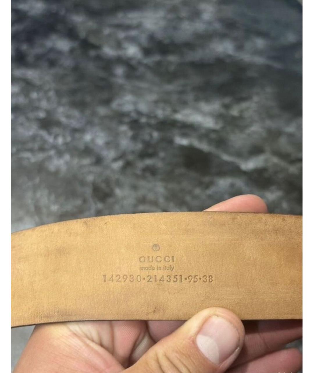 GUCCI Белый кожаный ремень, фото 3