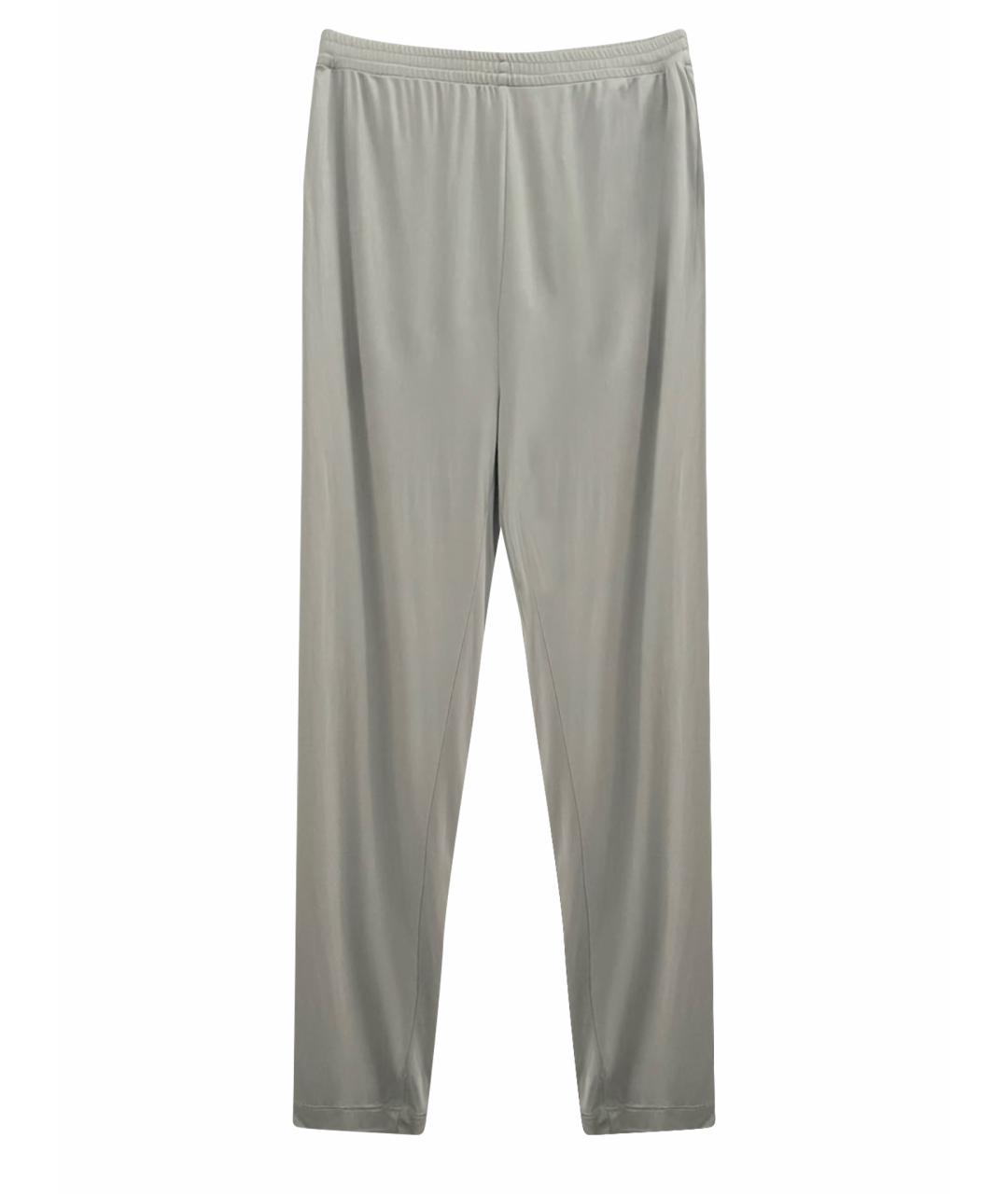 MM6 MAISON MARGIELA Серые вискозные брюки широкие, фото 1