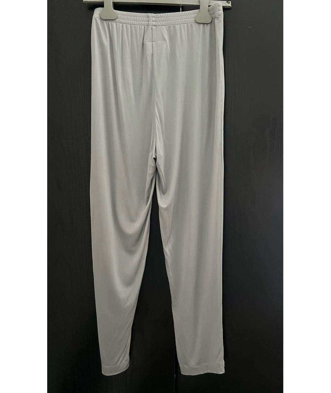 MM6 MAISON MARGIELA Серые вискозные брюки широкие, фото 2