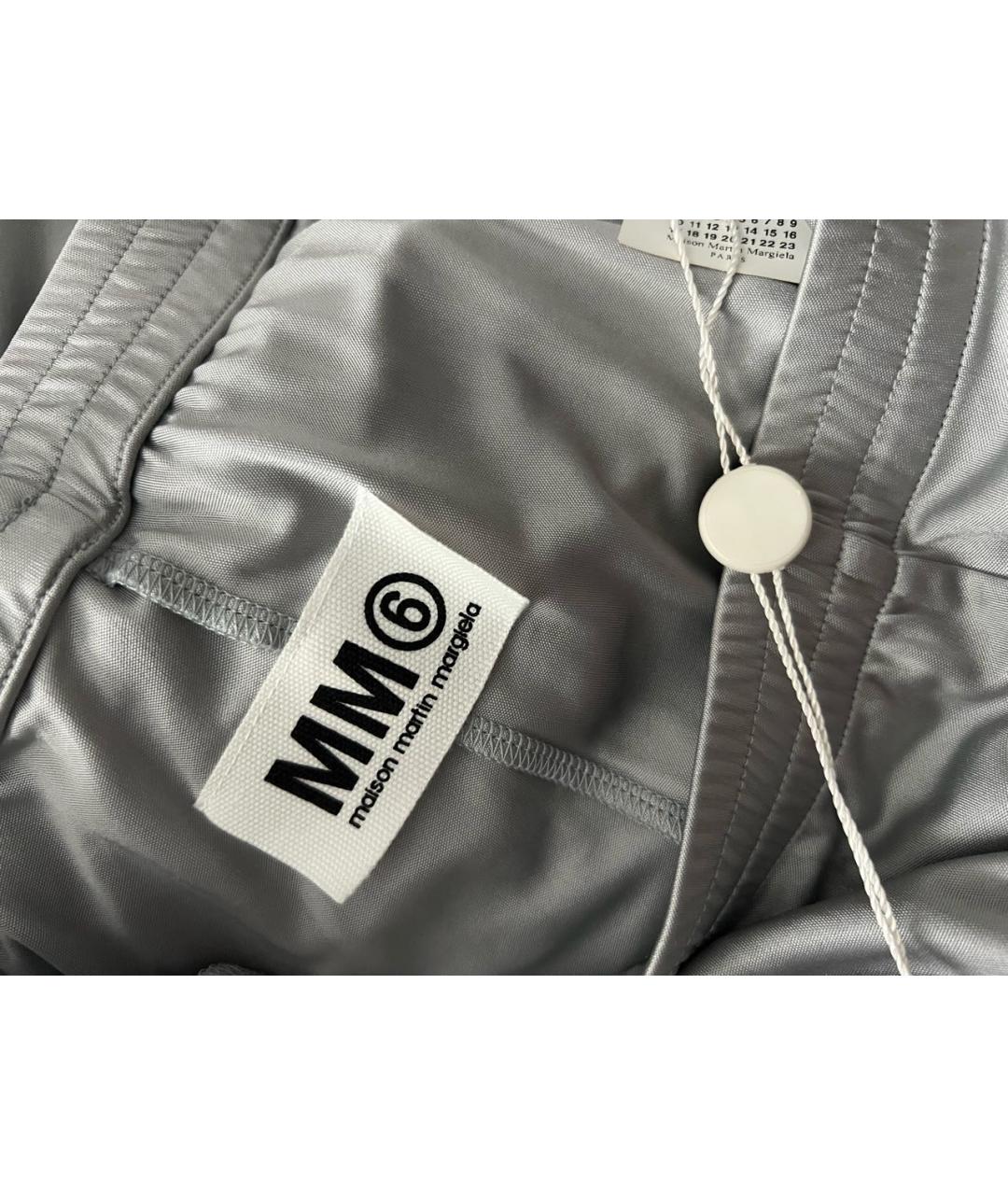 MM6 MAISON MARGIELA Серые вискозные брюки широкие, фото 3