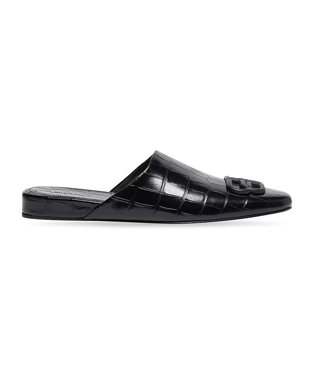 BALENCIAGA Черные кожаные мюли, фото 9