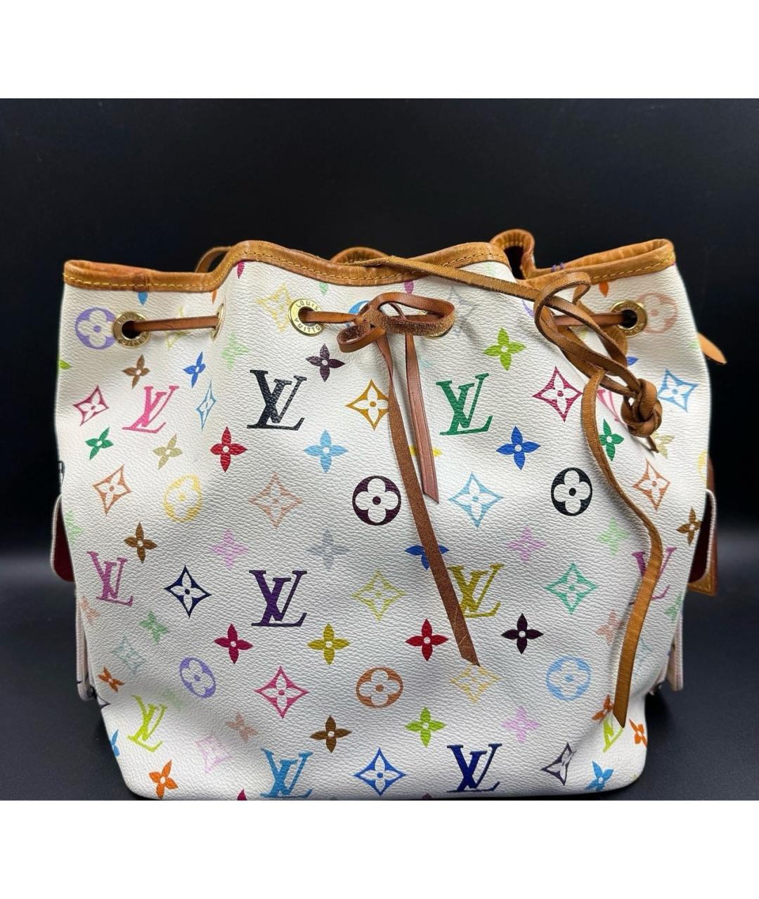 LOUIS VUITTON Белая кожаная сумка тоут, фото 6