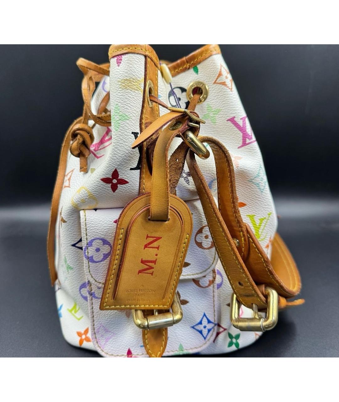 LOUIS VUITTON Белая кожаная сумка тоут, фото 3