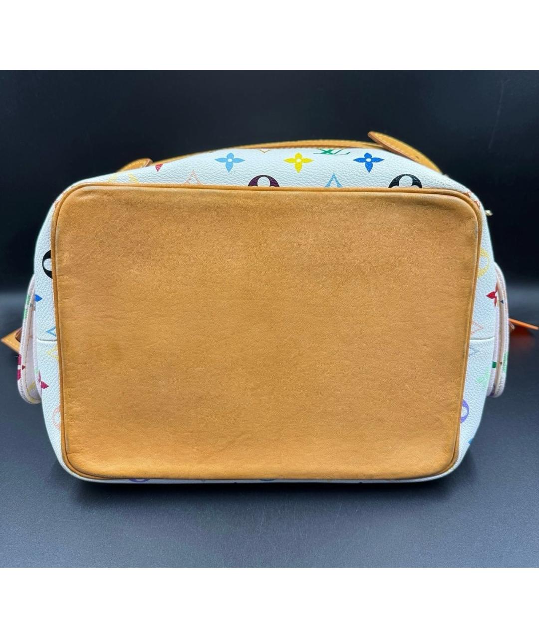 LOUIS VUITTON Белая кожаная сумка тоут, фото 4