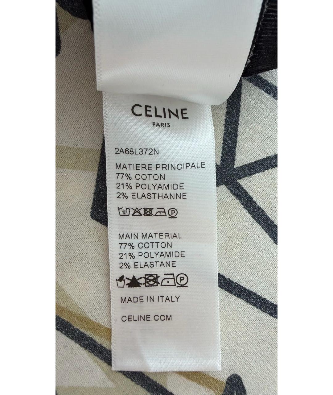 CELINE Черная хлопковая майка, фото 6