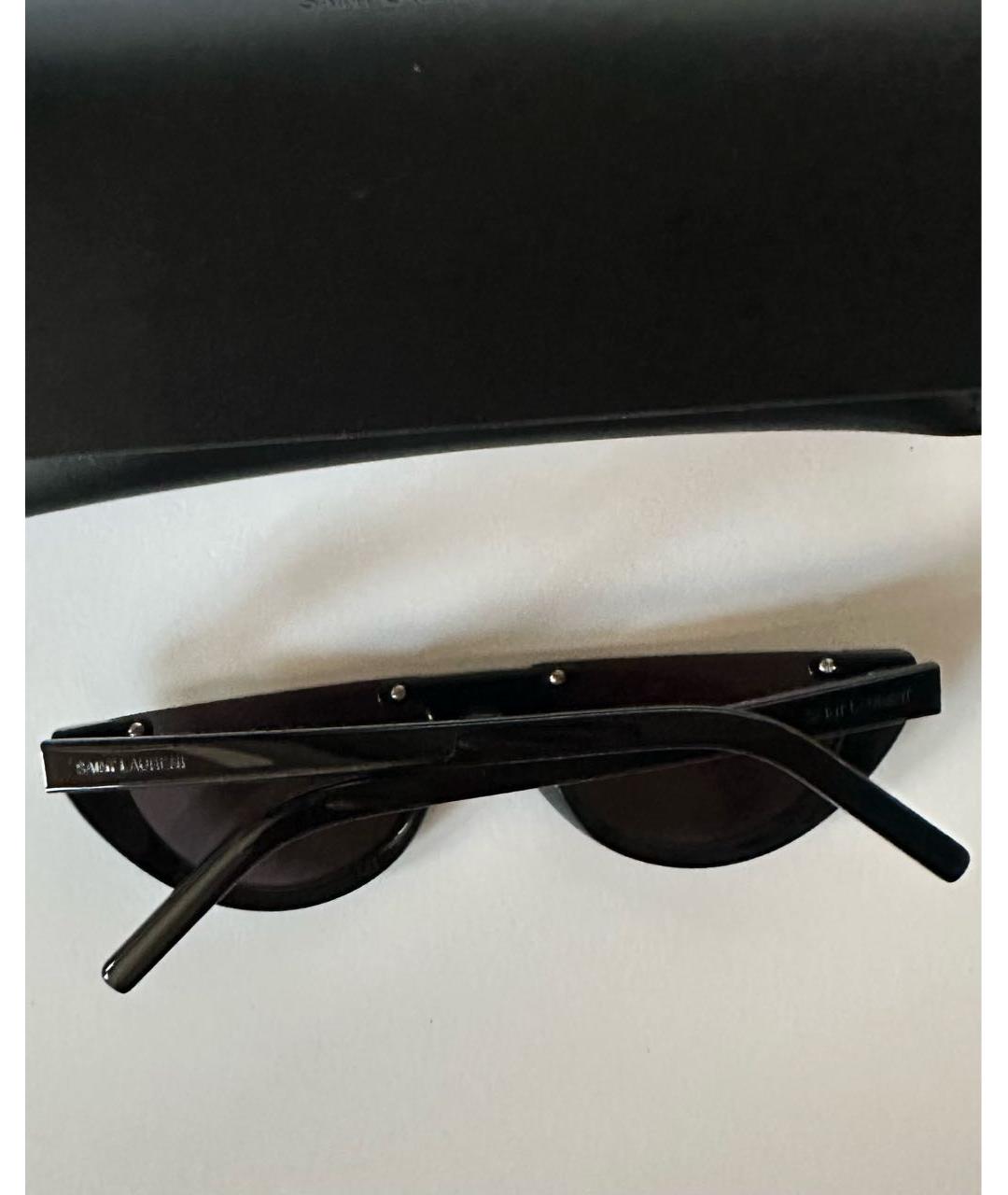 SAINT LAURENT Черные пластиковые солнцезащитные очки, фото 5