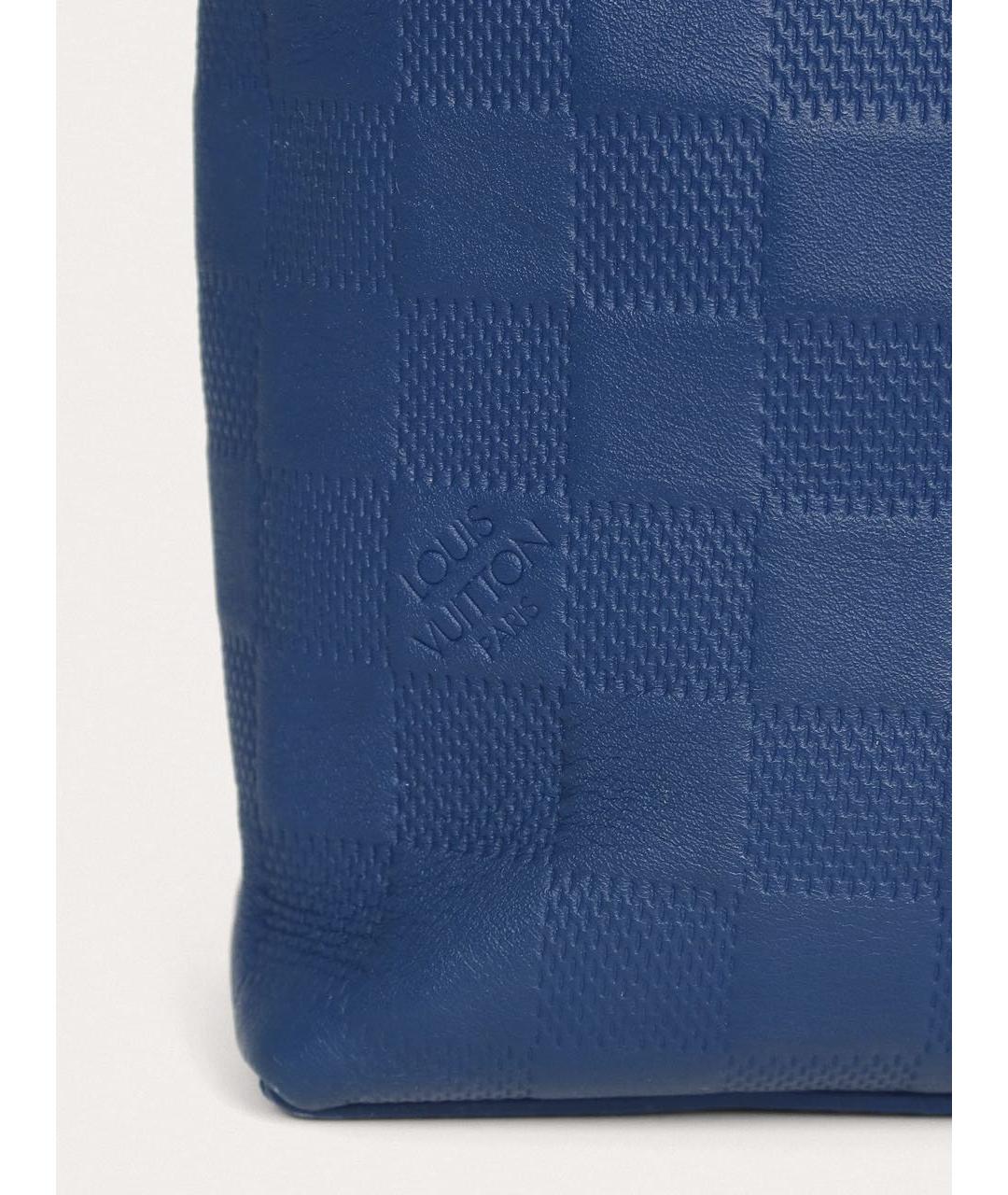 LOUIS VUITTON Синий кожаный портфель, фото 6