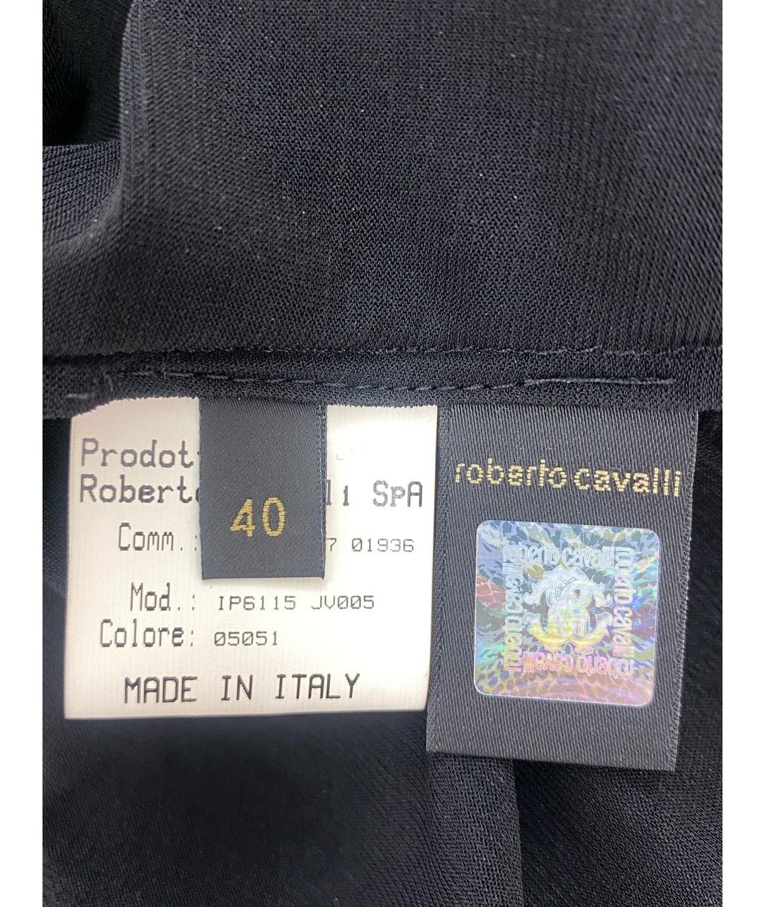 ROBERTO CAVALLI Черное вискозное вечернее платье, фото 8