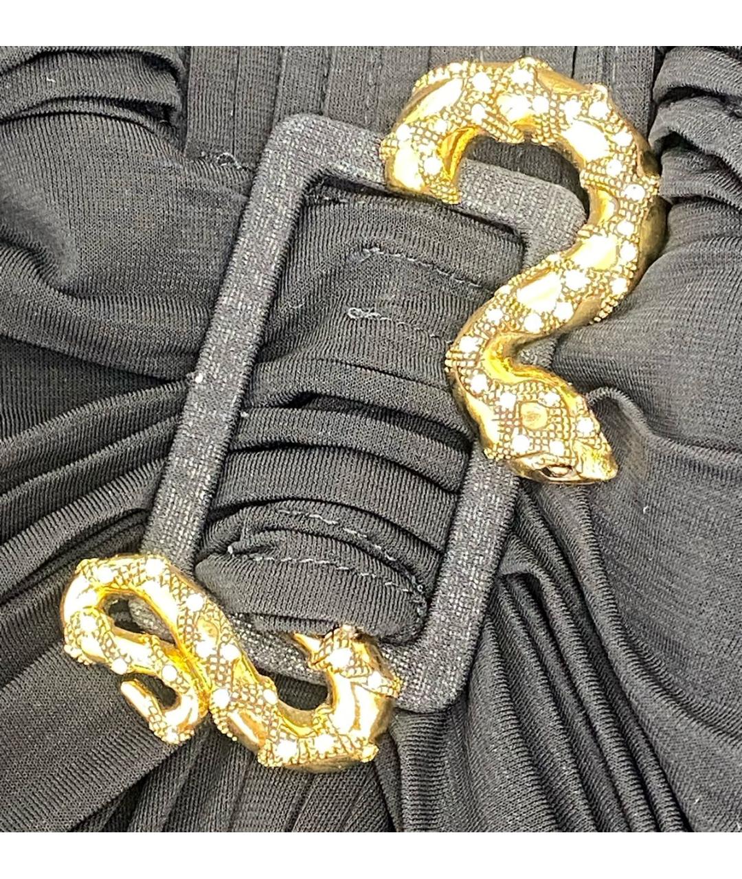 ROBERTO CAVALLI Черное вискозное вечернее платье, фото 4