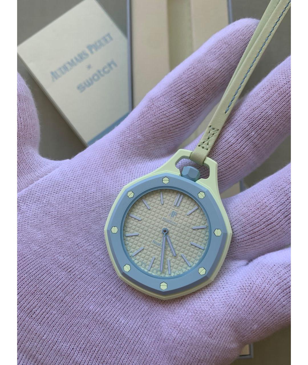 Swatch Голубые керамические часы, фото 3