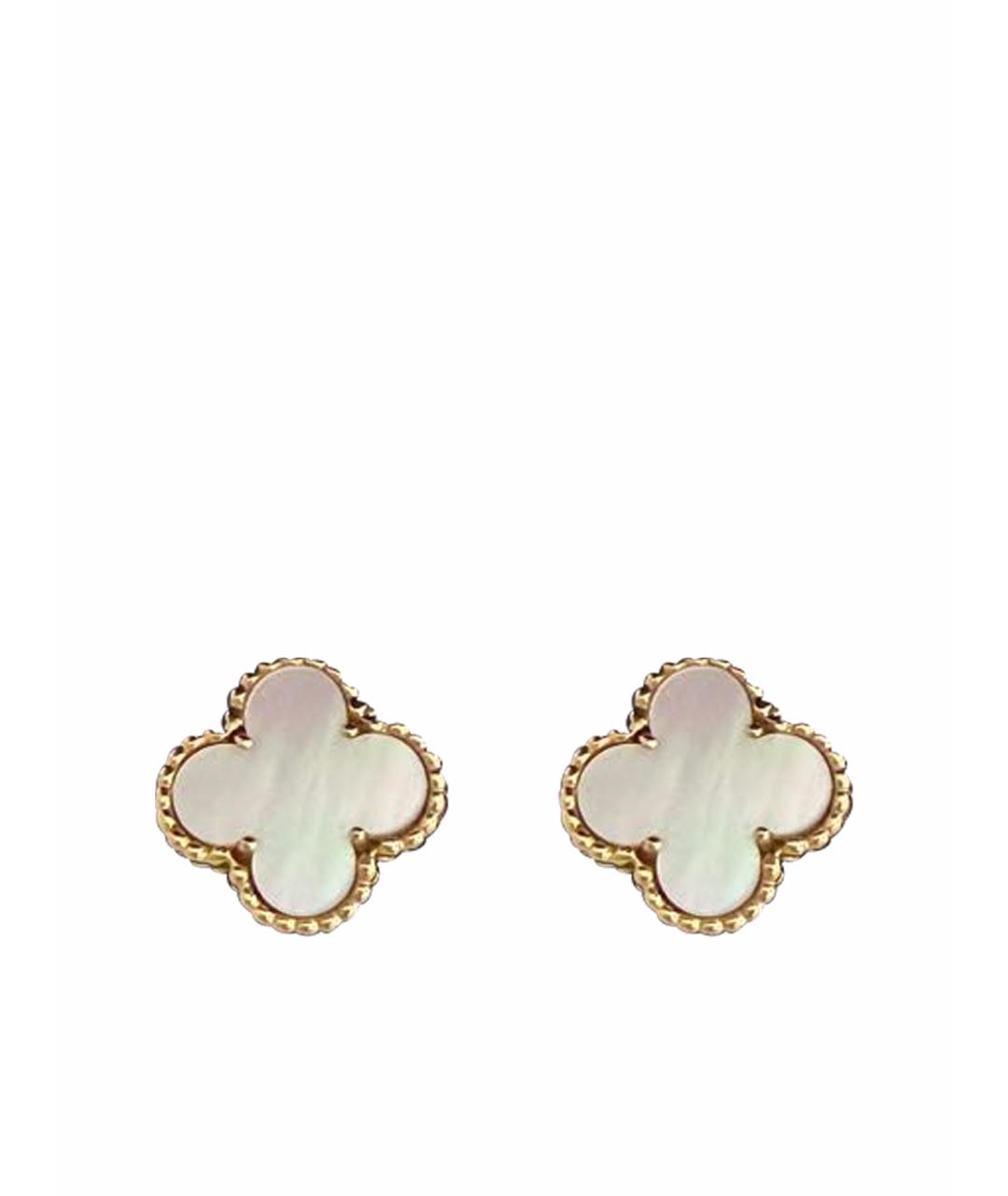 VAN CLEEF & ARPELS Белые серьги из желтого золота, фото 1