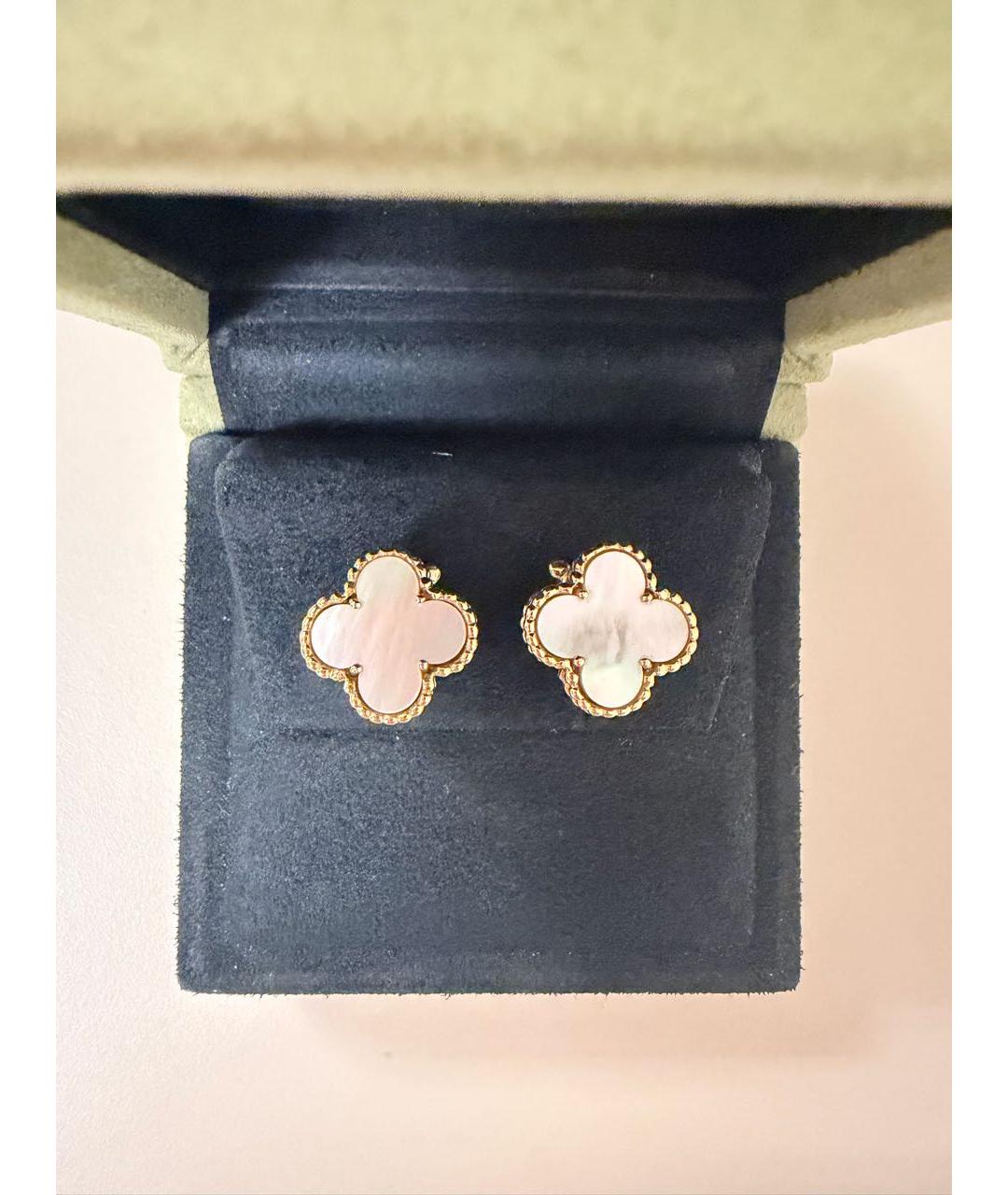 VAN CLEEF & ARPELS Белые серьги из желтого золота, фото 3
