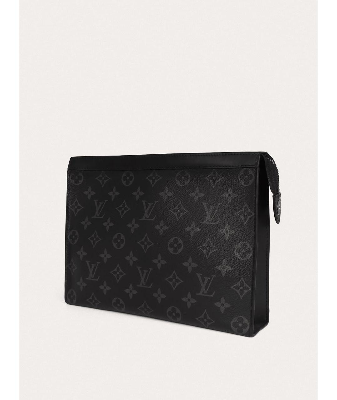 LOUIS VUITTON Черная кожаная папка для документов, фото 2