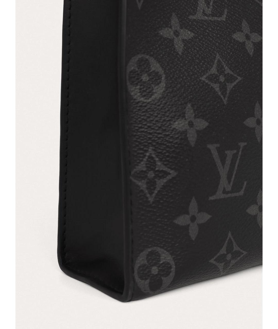 LOUIS VUITTON Черная кожаная папка для документов, фото 7