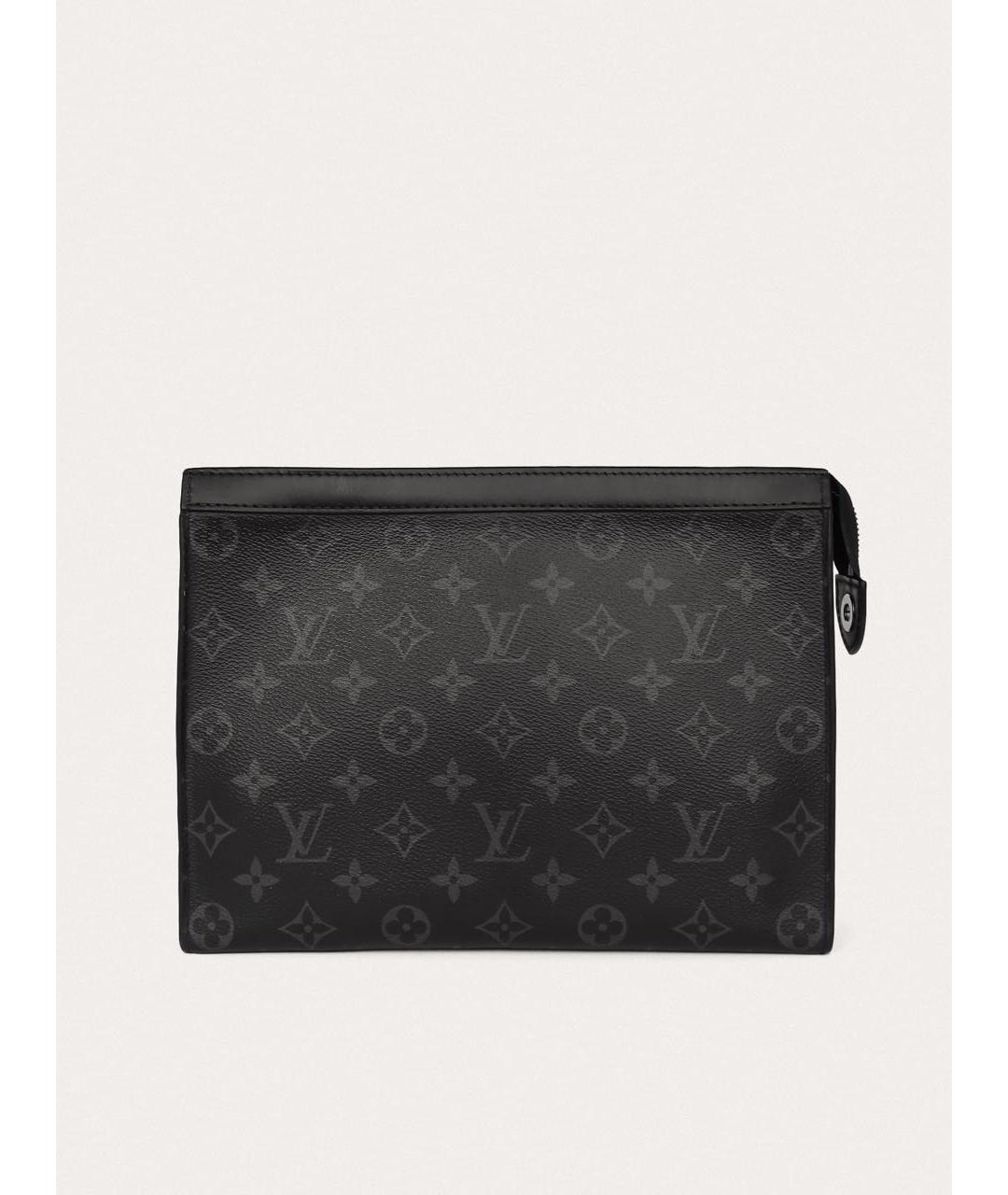 LOUIS VUITTON Черная кожаная папка для документов, фото 9