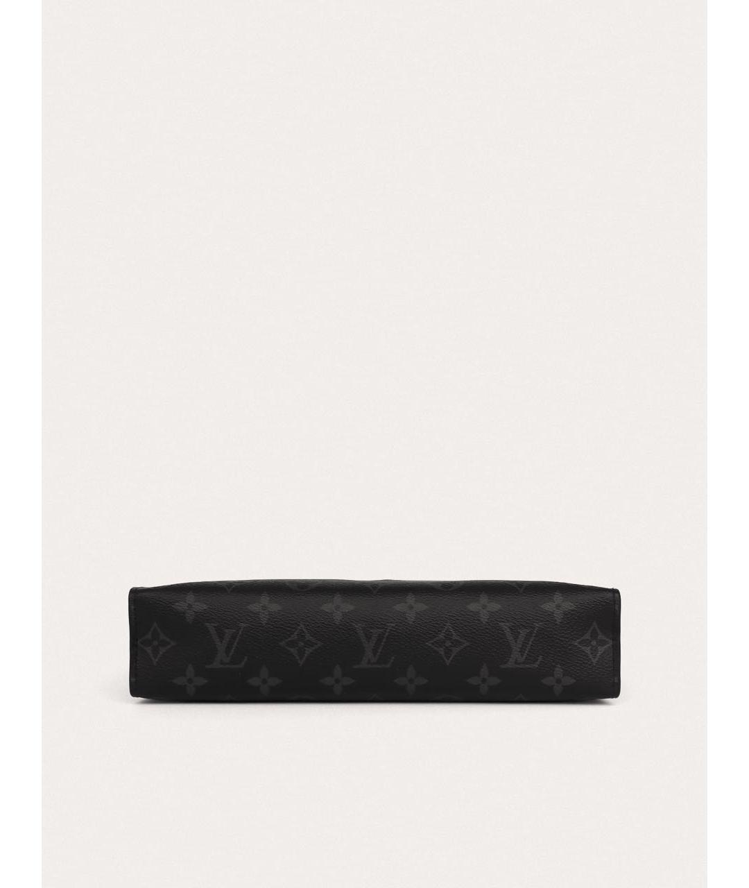 LOUIS VUITTON Черная кожаная папка для документов, фото 6