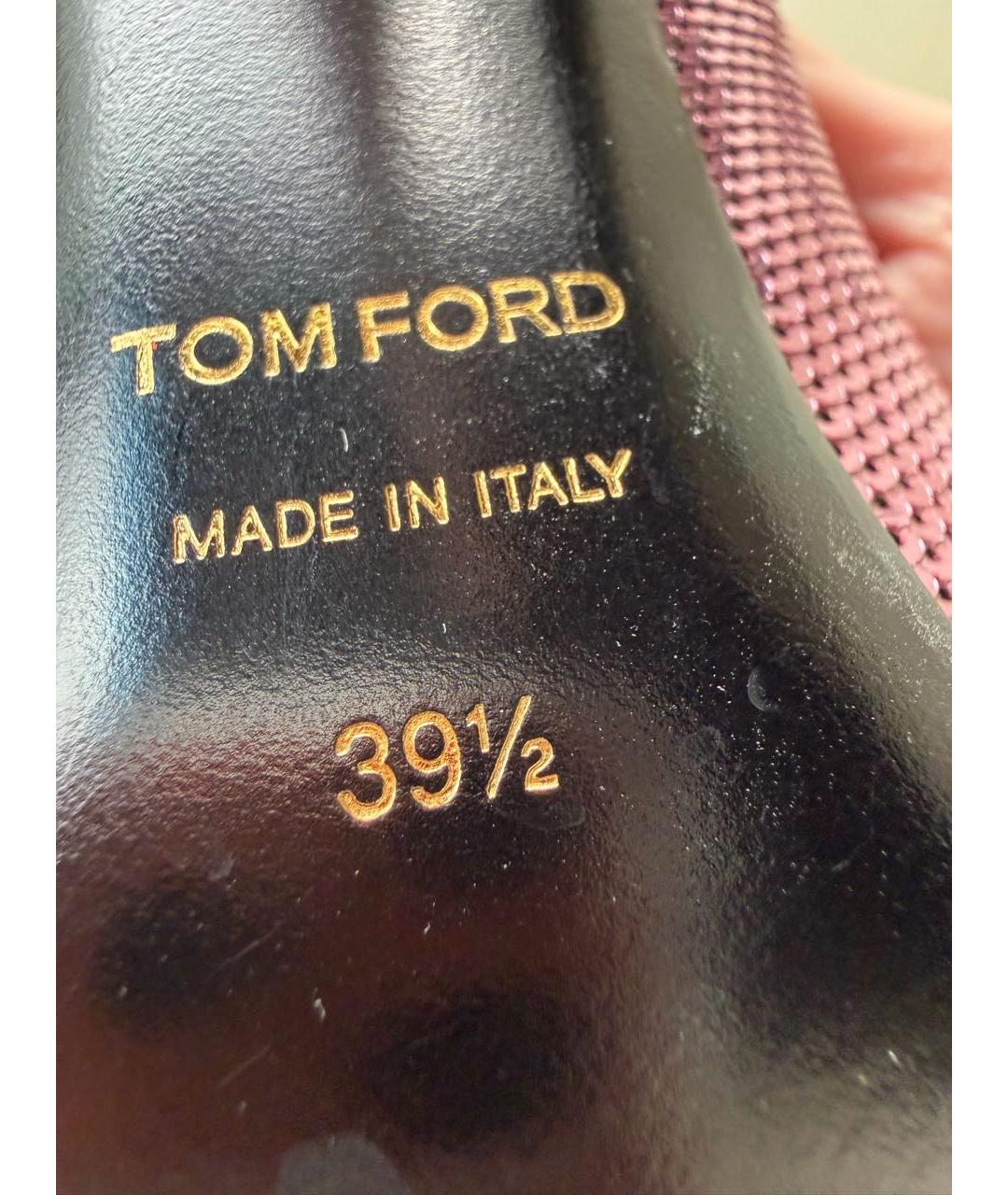 TOM FORD Розовые кожаные туфли, фото 7