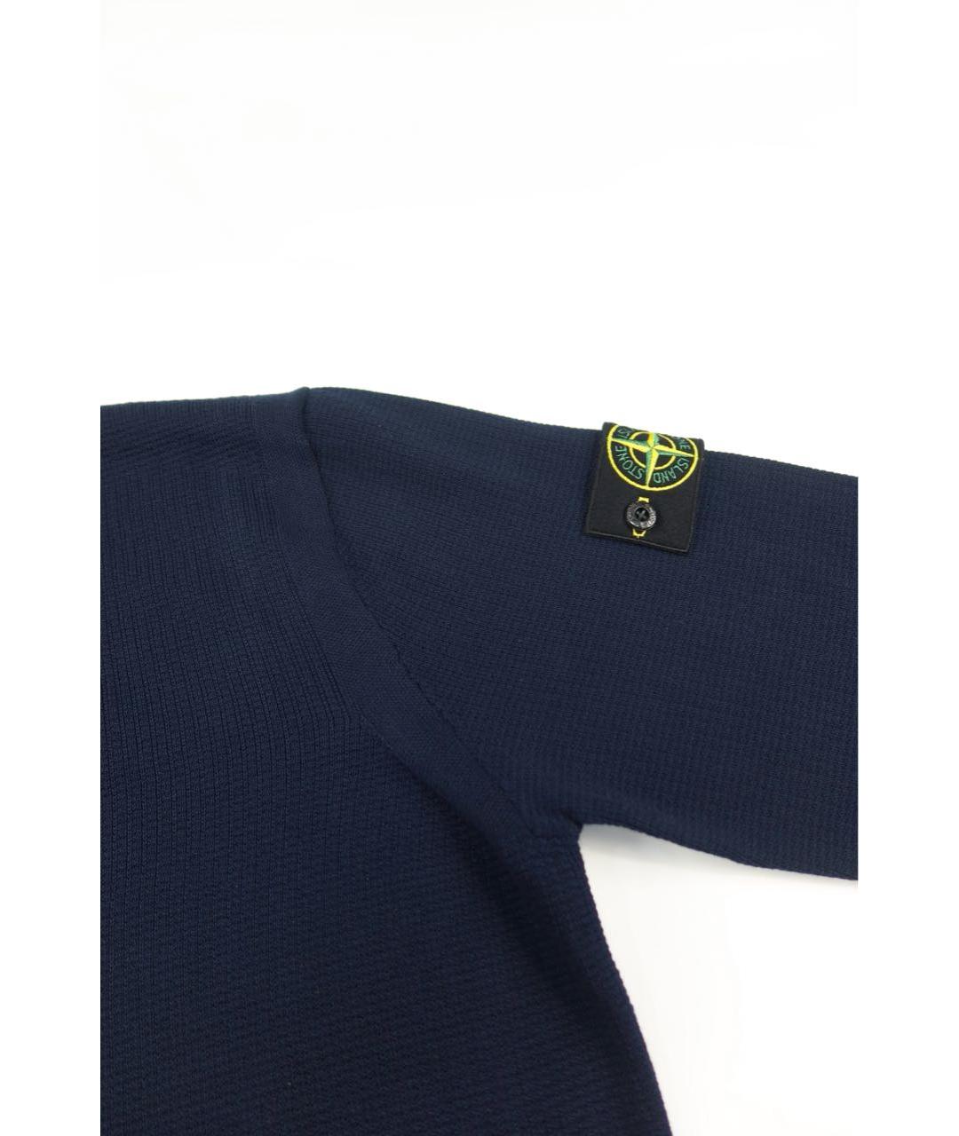 STONE ISLAND Темно-синий шерстяной джемпер / свитер, фото 3