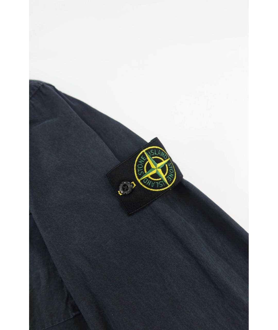 STONE ISLAND Синяя хлопковая кэжуал рубашка, фото 4