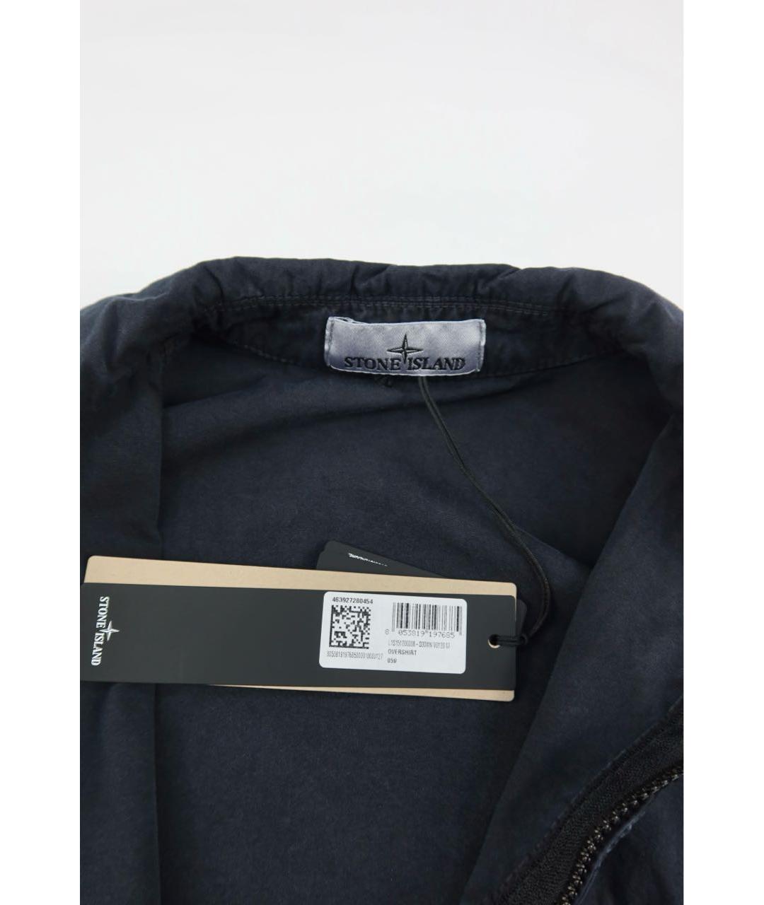 STONE ISLAND Синяя хлопковая кэжуал рубашка, фото 6