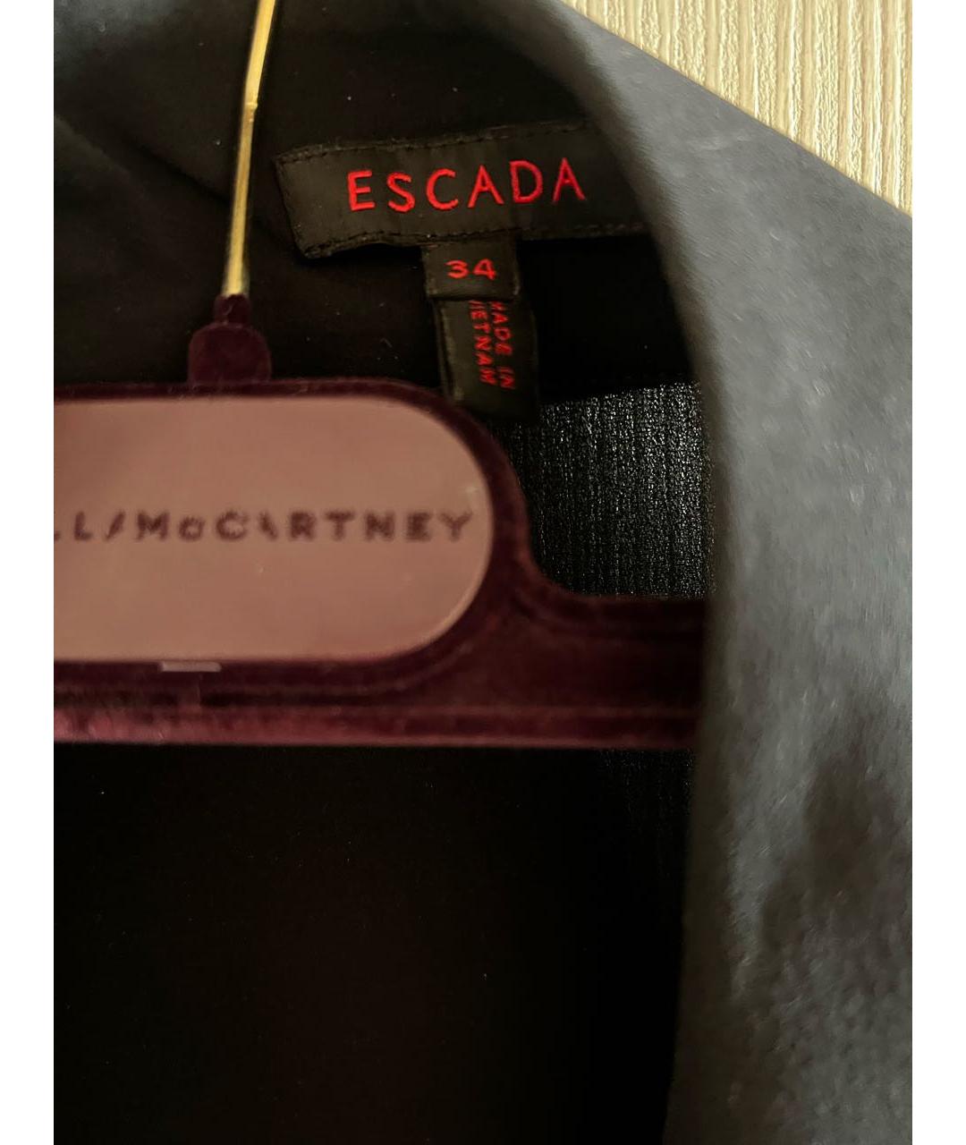 ESCADA Черная шелковая блузы, фото 3