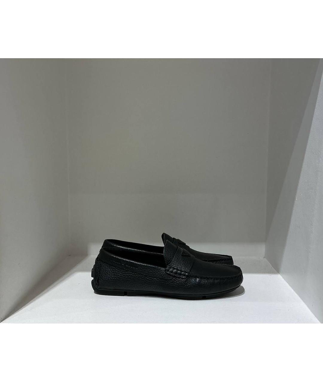 EMPORIO ARMANI Черные кожаные мокасины, фото 4