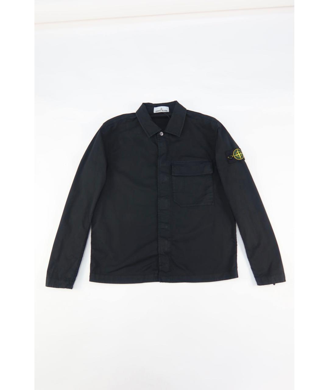 STONE ISLAND Черная хлопковая кэжуал рубашка, фото 7