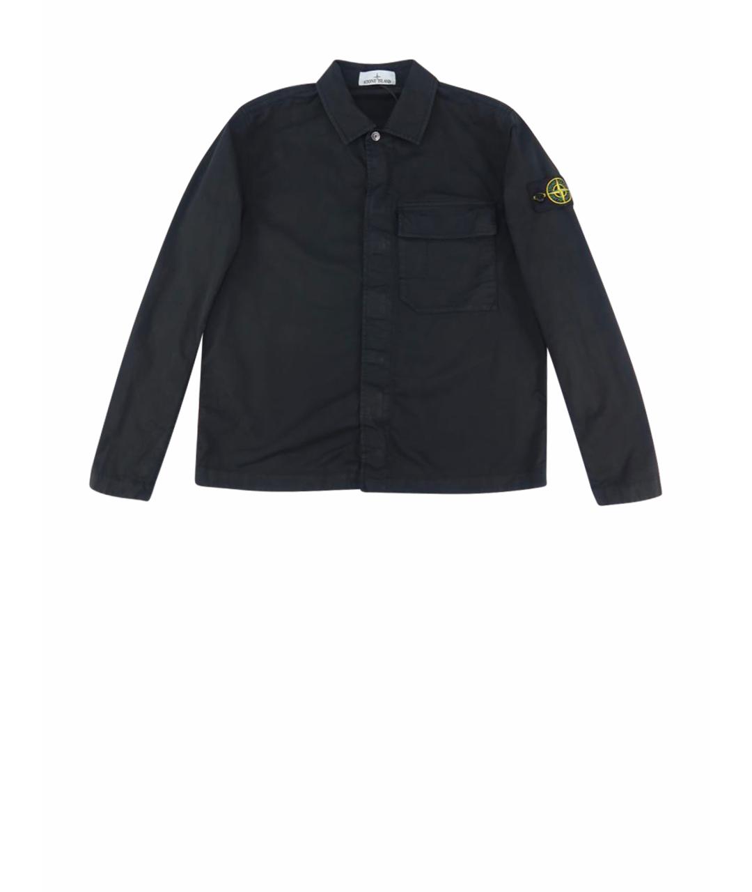 STONE ISLAND Черная хлопковая кэжуал рубашка, фото 8