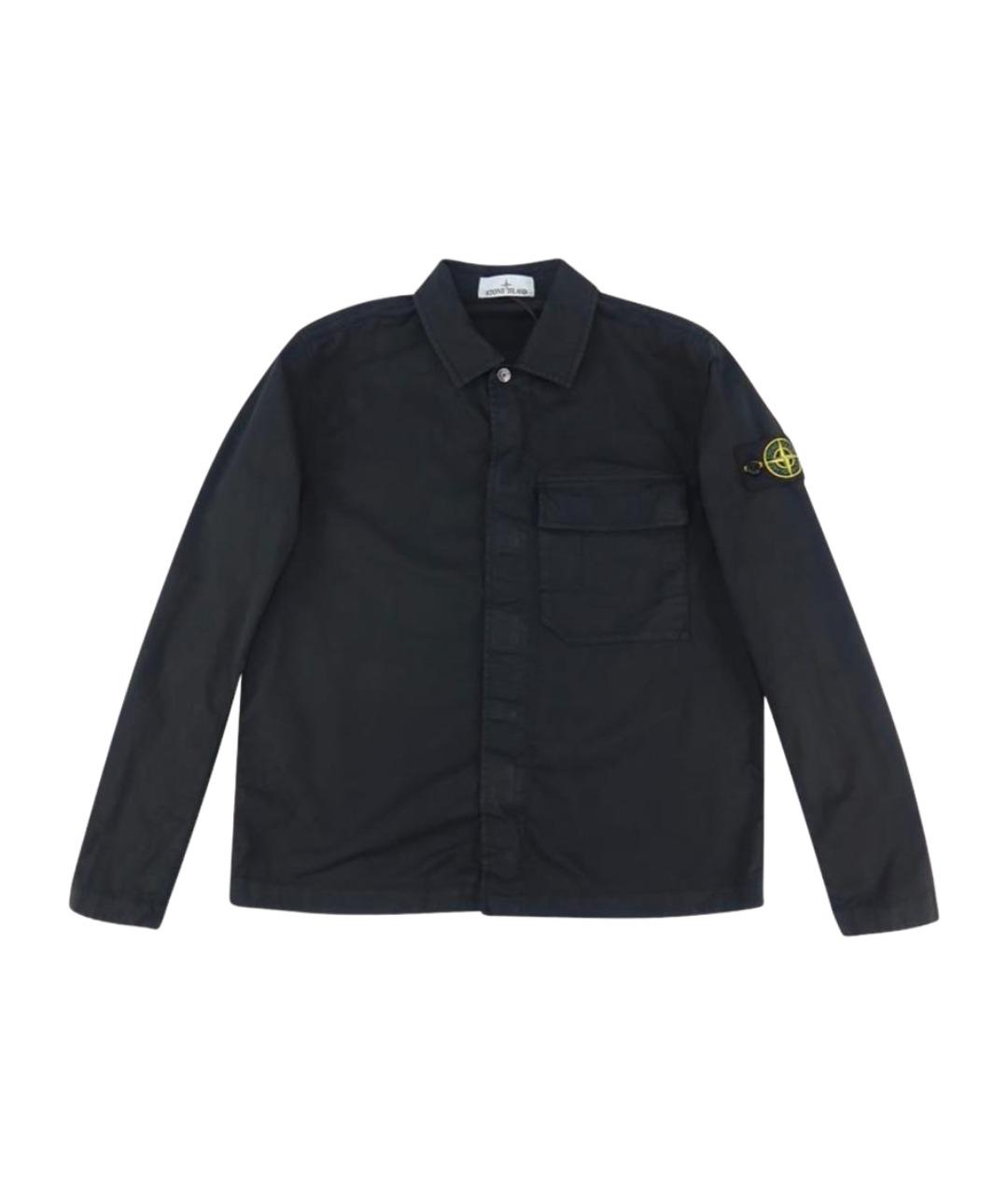 STONE ISLAND Черная хлопковая кэжуал рубашка, фото 1