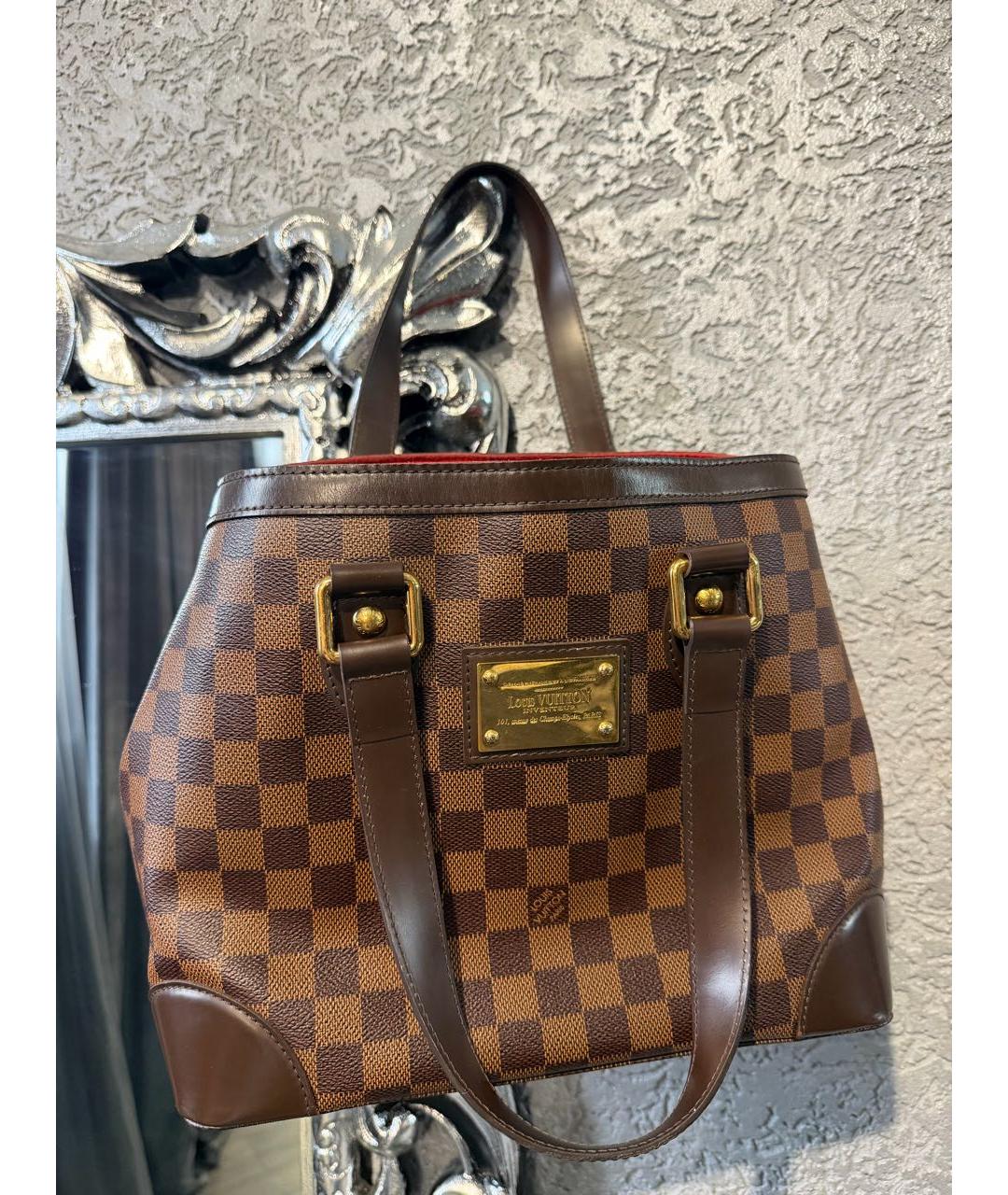 LOUIS VUITTON Коричневая сумка тоут, фото 3