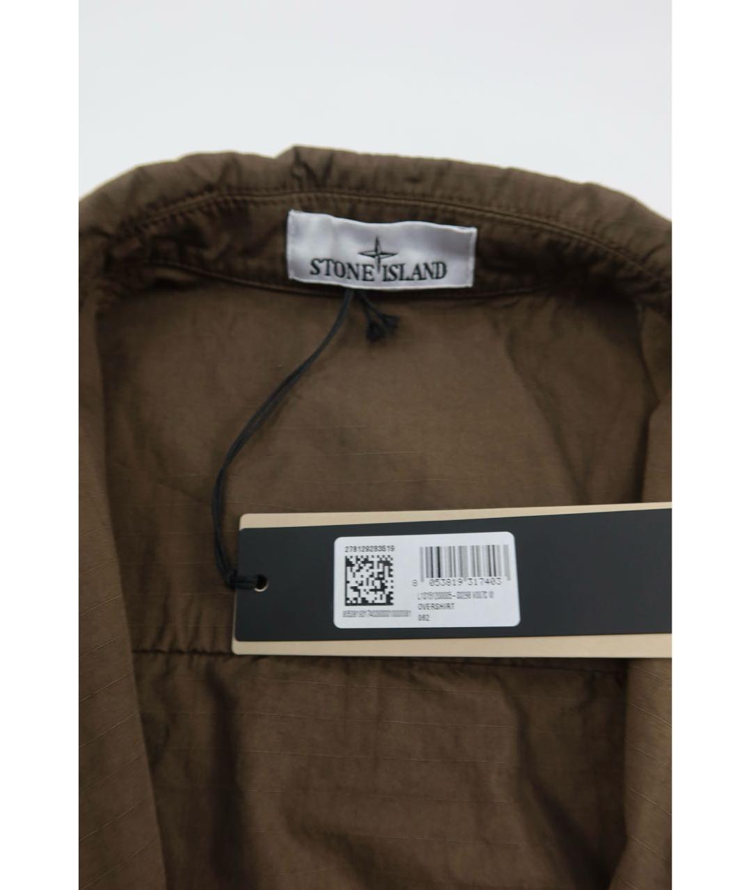 STONE ISLAND Коричневая хлопковая кэжуал рубашка, фото 7