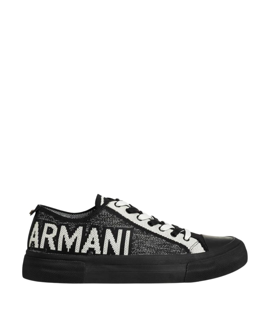 EMPORIO ARMANI Мульти текстильные низкие кроссовки / кеды, фото 1